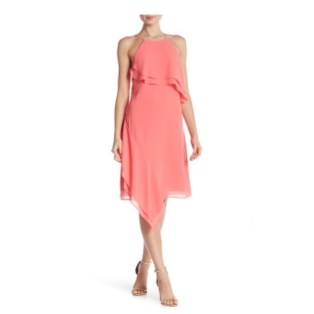 Nanette Lepore Asymmetrical Layered Ruffle Dress